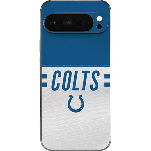 NFL Indianapolis Colts White Striped Pixel 9 Pro XL Skin
